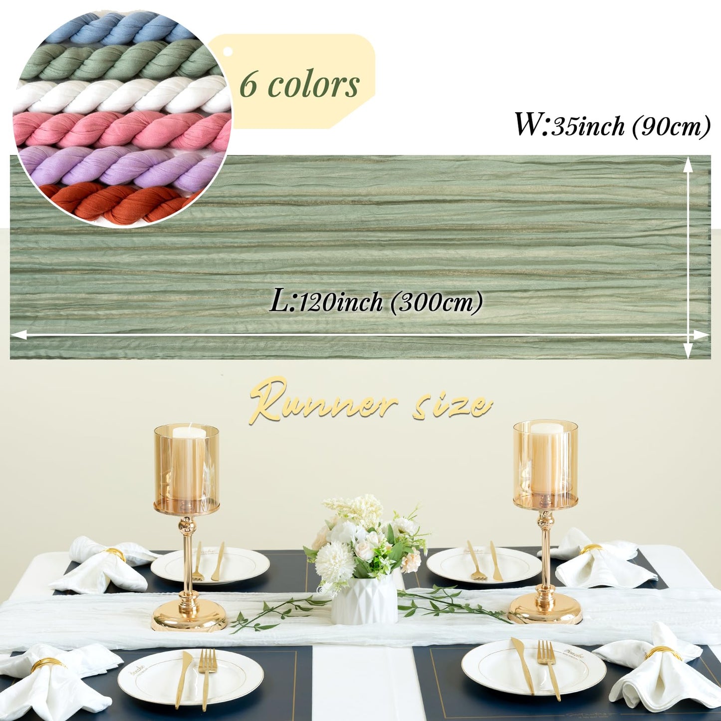 Light Pink Cheesecloth Table Runner 10ft Boho Rustic Gauze Cheese Cloth Spring Decor for Wedding Party Bridal Baby Shower Birthday Table Decorations
