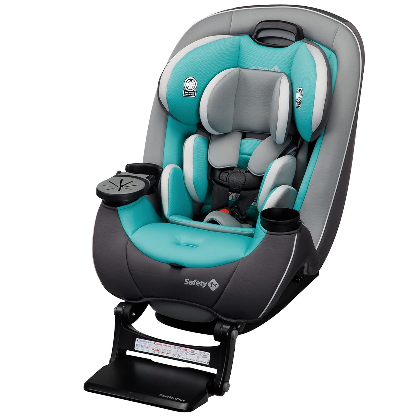 Safety 1st Grow and Go All-in-One Slim Convertible Car Seat, Rear Facing, 5-40 lbs, Forward Facing (30–65 lbs), High Back Booster Seat 40-100 pounds, Dunes Edge