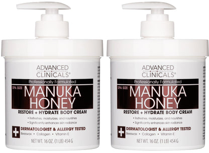 Advanced Clinicals Retinol Body Lotion + Collagen Cream Fragrance Free Face Moisturizer & Body Cream 2pc Skincare Set For Women & Men Helps Reduce Appearance Of Crepey Skin, Wrinkles, & Dry Skin, 2pc