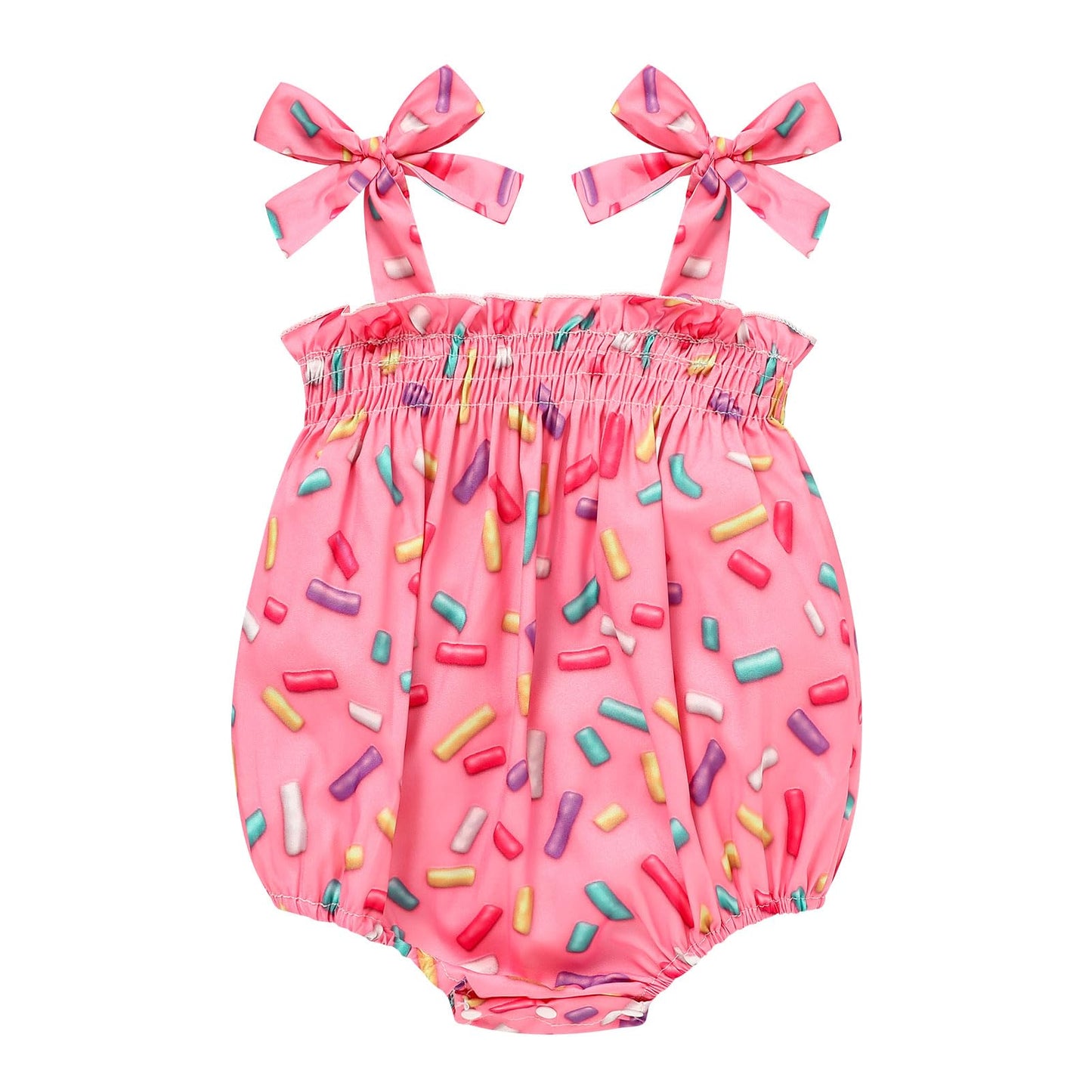 Baby Girl Summer Clothes Newborn Girl Outfits Cute Strap Baby Girl Romper Jumpsuit Infant Floral One Piece Bodysuit