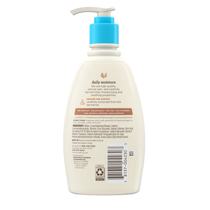 Aveeno Baby Daily Moisture Gentle Body Wash & Shampoo with Oat Extract, 2-in-1 Baby Bath Wash & Hair Shampoo, Tear- & Paraben-Free for Hair & Sensitive Skin, Lightly Scented, 18 fl. oz