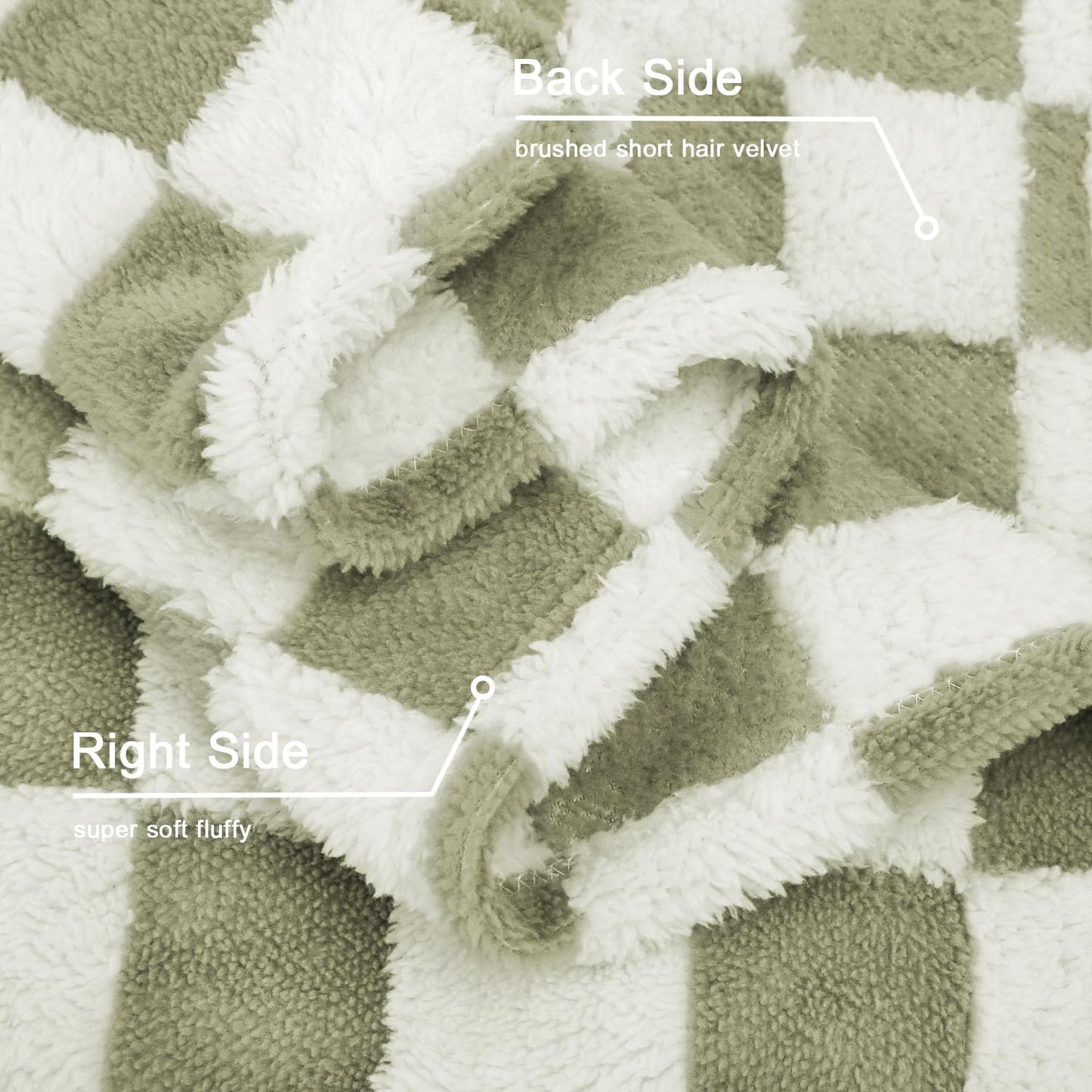 HOMRITAR Checkered Baby Blanket for Boy Girls Ultra Soft Fluffy Fuzzy Toddler Blankets with 3D Chessboard Grid Warmer Comfort Reversible Bed Blanket for Winter 350GSM Black 30 x 40 Inch