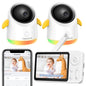 Baby Monitor with Camera and Audio WiFi/No WiFi: Baby Monitor WiFi Smartphone APP Control NightVision 4.3' Screen Smart Video Baby Monitor with Remote PTZ 2-Way Talk Motion & Cry Alert(Only 2.4G WiFi)