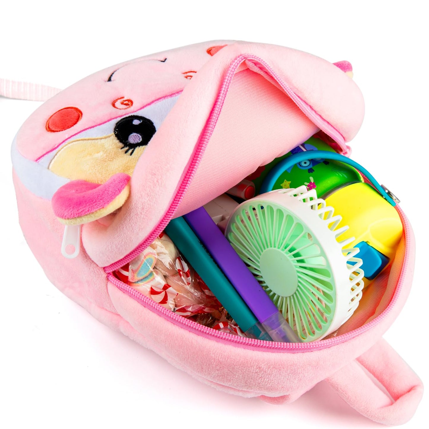HONGTEYA Toddler Backpack Plush Backpack for Kids Soft Mini Backpack for Girls Animal Elephanet Doll Toys Birthday Easter Christmas kids for Age 1 2 3 4 5
