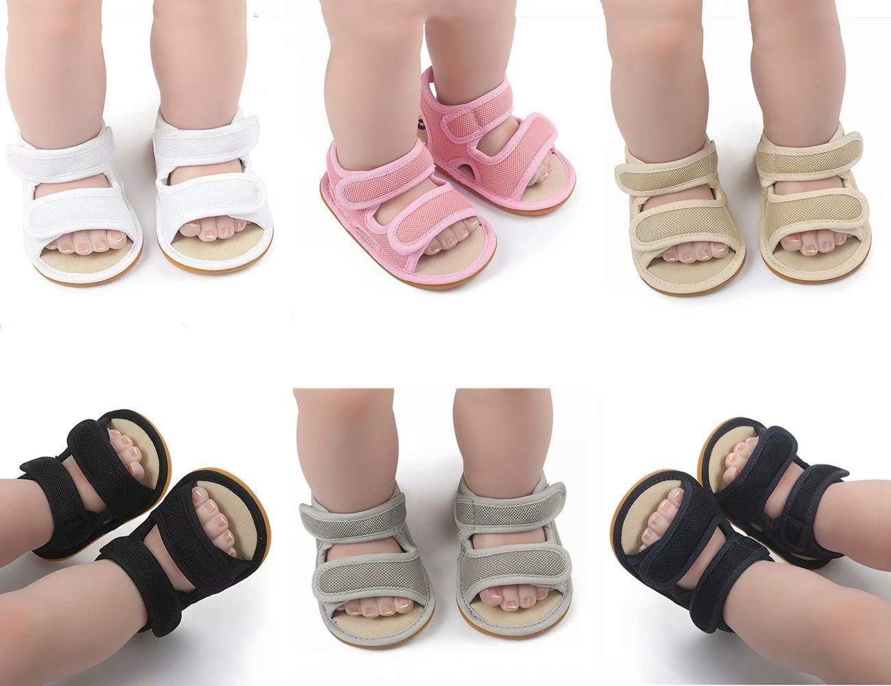 OAISNIT Baby Girls Boys Sandals Premium Breathable Anti-Slip Rubber Sole Infant Summer Outdoor Shoes Toddler First Walkers