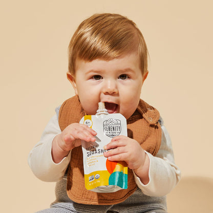 Serenity Kids 6+ Months Baby Food Pouches - Puree with Ethically Sourced Meat & Organic Veggies - 3.5 Ounce BPA-Free Pouch - Variety Pack, 8 Count - Baby Food Meat