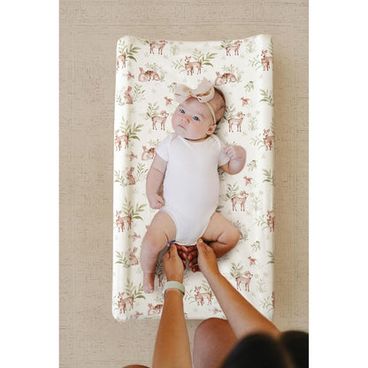 Konssy Minky Changing Pad Cover 2 Pack, Soft Minky Dots Plush Diaper Changing Table Cover Set, Breathable Changing Pad Sheets for Baby Girls Boys (Pink Spring, Blush)