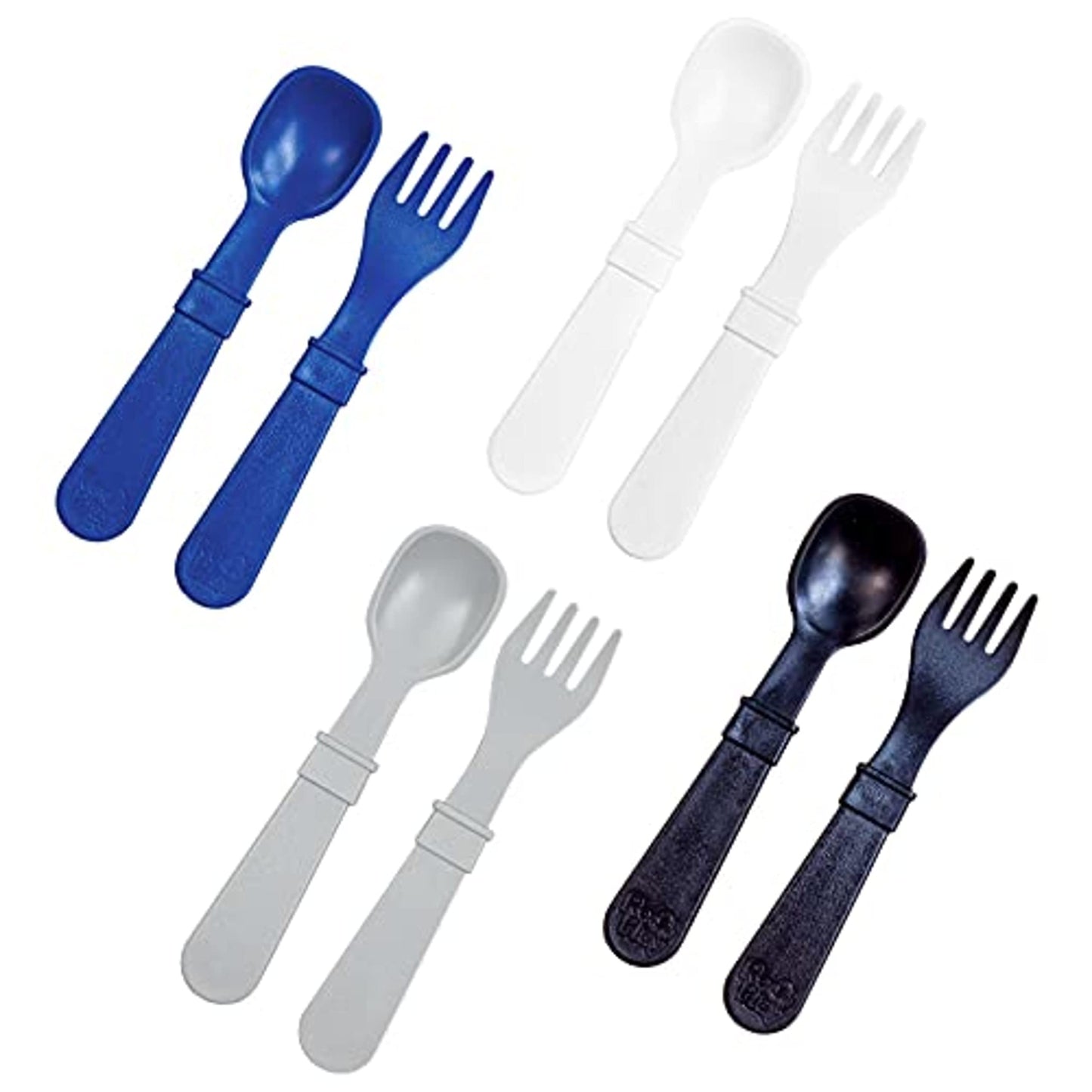 Re-Play Toddler Forks and Spoons Set - 4x4 Utensils Set for Kids - Dishwasher and Microwave Safe - Made in USA - Pack of 8-5.8" x 1.2" x 0.2" - Princess