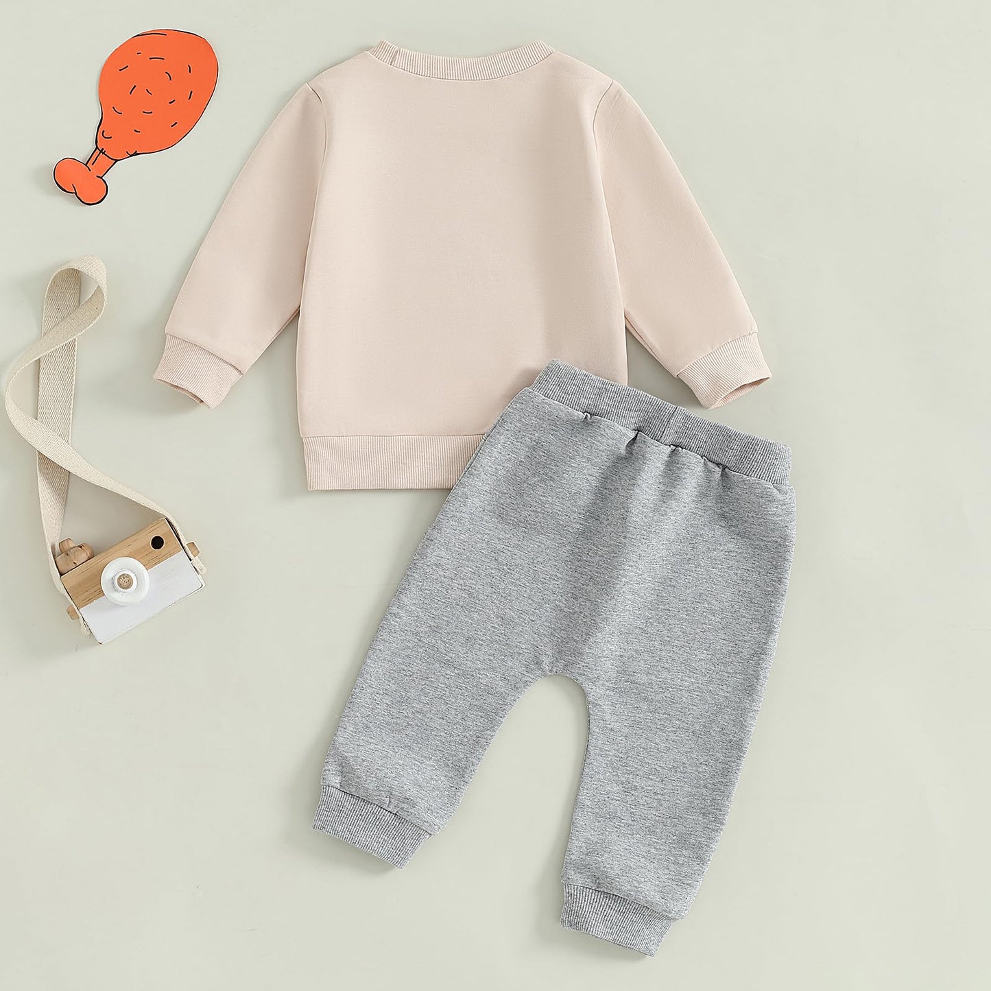 Pudcoco Toddler Baby Boys Girls Fall Clothes Farm Animal Outfit Horse Cow Chicken Sweatshirt and Jogger Pants Set