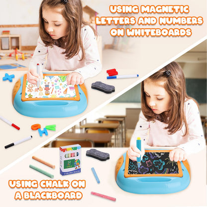 Gift for 1-2 Year Old Girls, Toddler Girl Toys with Magnetic Letters and Numbers, Learning and Educational Toys for 1 2 Year Old, Girls Birthday Christmas Gifts (Unicorn Pink)
