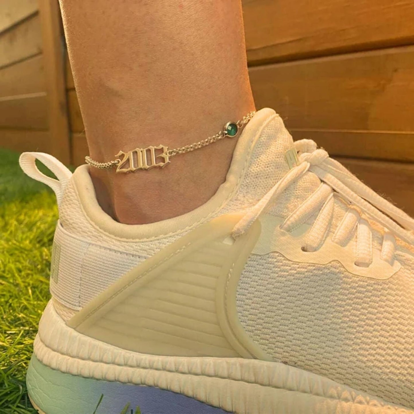 Custom Bracelet with Name 18K Gold Plated Personalized Name Ankle Bracelet Adjustable, Customized Beach Jewelry Gifts for Women Girlfriend