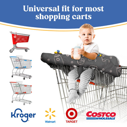 Shopping Cart Cover for Baby PILLANI, High Chair Cover for Restaurant Seat, Grocery Cart Cover for Baby Girl and Boy, Cotton Buggy Covers for Babies, Toddler Shopping Cart Cover