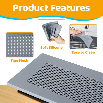 Orzbow Baby Proofing Soft Silicone Vent Cover for Home Wall/Ceiling/Floor Register,Child Proof Floor Air Vent Deflector Cover,Catches Debris Hair & Prevents Creepy Crawlies,Easy Install, Khaki,2 Pack