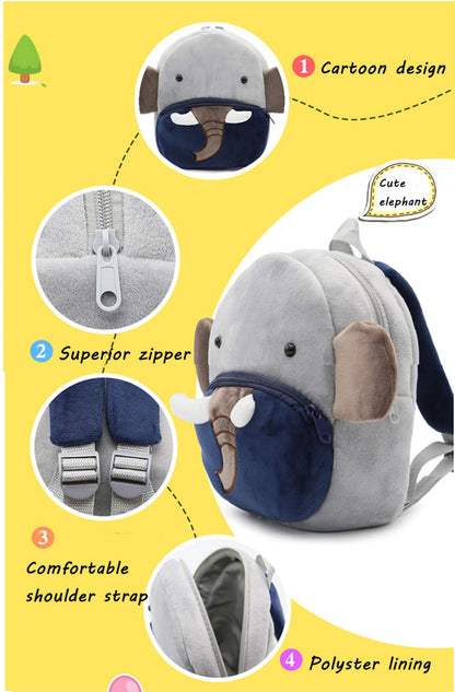 Toddler Backpack for Boys and Girls, Cute Soft Plush Animal Cartoon Mini Backpack Little For Kids 2-6 Years (Cows)