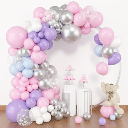 Amandir 153pcs Sage Green Balloon Garland Arch Kit, Different Sizes 18 12 10 5 inch Green Blush Gold Latex Metallic Confetti Gold Balloons for Birthday Baby Shower Wedding Safari Forest Decorations