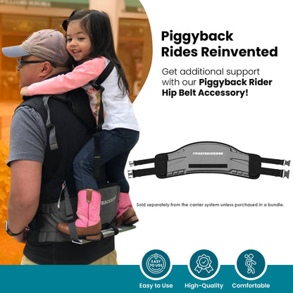 Piggyback SCOUT Toddler Carrier Backpack Deluxe - 6 Piece Set: Hip Belt, Carry Bag, Side Pocket, Mud Flap, Water Bottle & Selfie Stick Holders - For Ages 2-4 (Under 50 lbs) - Hiking & Travel