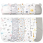 Ramede 6 Pack Baby Swaddle Blanket with Hats Sleep Swaddle for 0-3 Months Newborn Sacks Soft Cotton Wearable for Boy Girl
