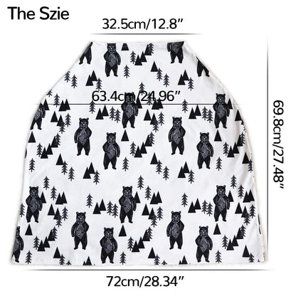 Nursing Cover Breastfeeding, Multi-use Baby CarSeat Cover Girls, Infant Stroller Car Seat Cover, Stretchy Carseat Canopy, Soft Breathable, Peony