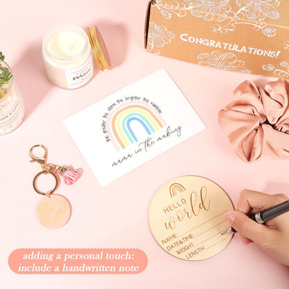 New Mom Gifts Box, Pregnancy Gifts for Expecting Mom, Gift Basket for Girls Boys, Postpartum Gifts for First Time Moms, Cool Gifts for New Mom After Birth, New Mom Care Package After Baby