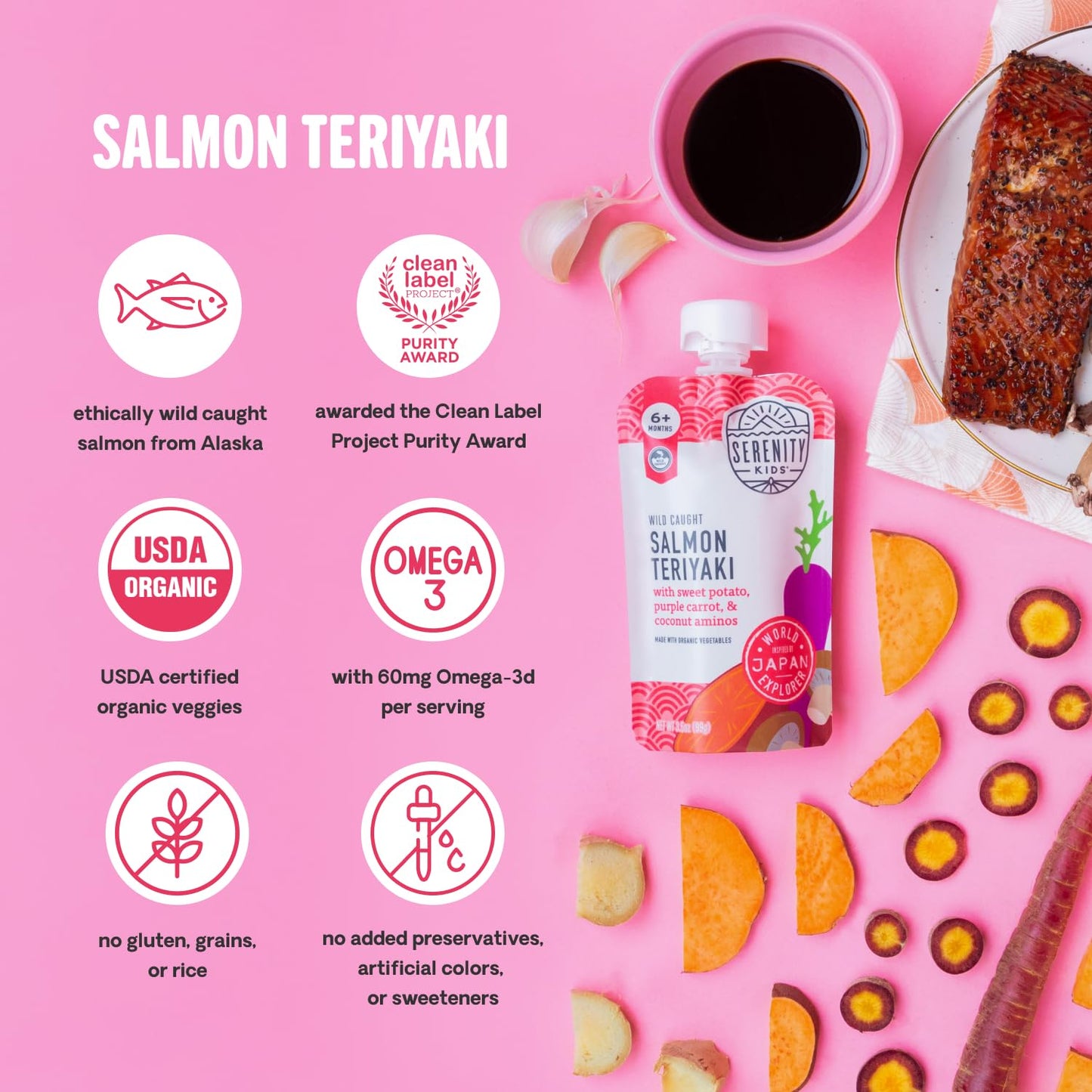 Serenity Kids 7+ Months World Explorers Baby Food Pouches Puree Made With Ethically Sourced Meats & Organic Veggies | 3.5 Ounce BPA-Free Pouch | Beef Chimichurri | 6 Count