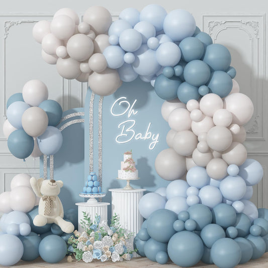 Neutral Balloons Arch Kit, Pink Beige Boho Balloons Garland with Double Stuffed Sand White Balloon for Baby Shower Birthday Wedding Bridal Shower Party Decorations