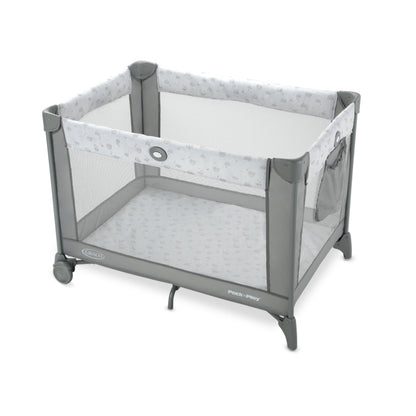 Graco On The Go Zip Pack ‘n Play Playard, Folding Playpen with Bassinet, Portable Crib, Reeves