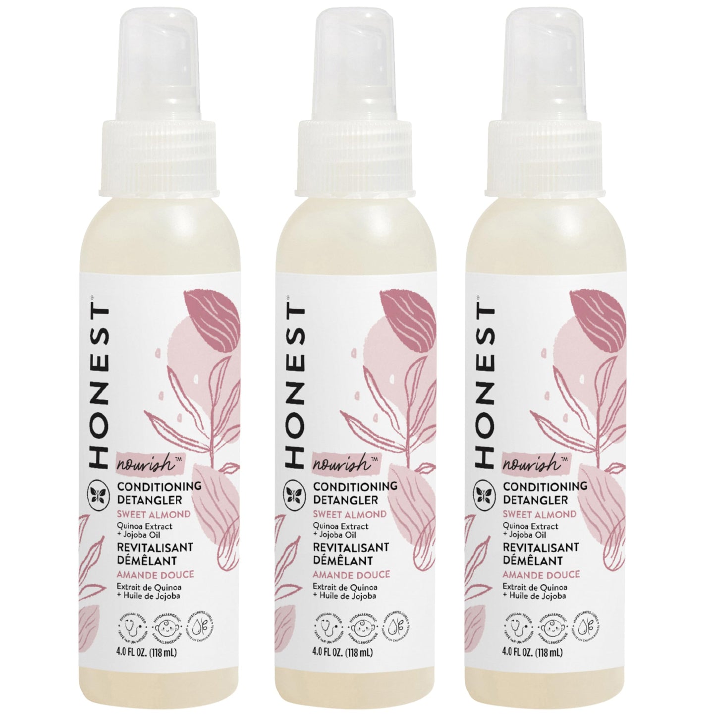 The Honest Company Conditioning Hair Detangler | Leave-in Conditioner + Fortifying Spray | Tear-free, Cruelty-Free, Hypoallergenic | Citrus Vanilla Refresh, 4 fl oz