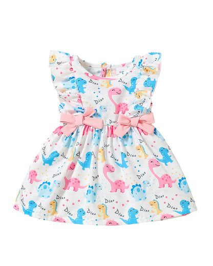 Mioglrie Baby Girl Dress Summer Girl Clothes Infant Outfits Ruffle Sleeveless Sundress Playwear Cute Dresses for Girls