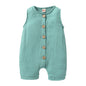 Infant Newborn Baby Boys Girls Cotton Linen Romper Summer Jumpsuit Sleeveless Overalls Clothing Set