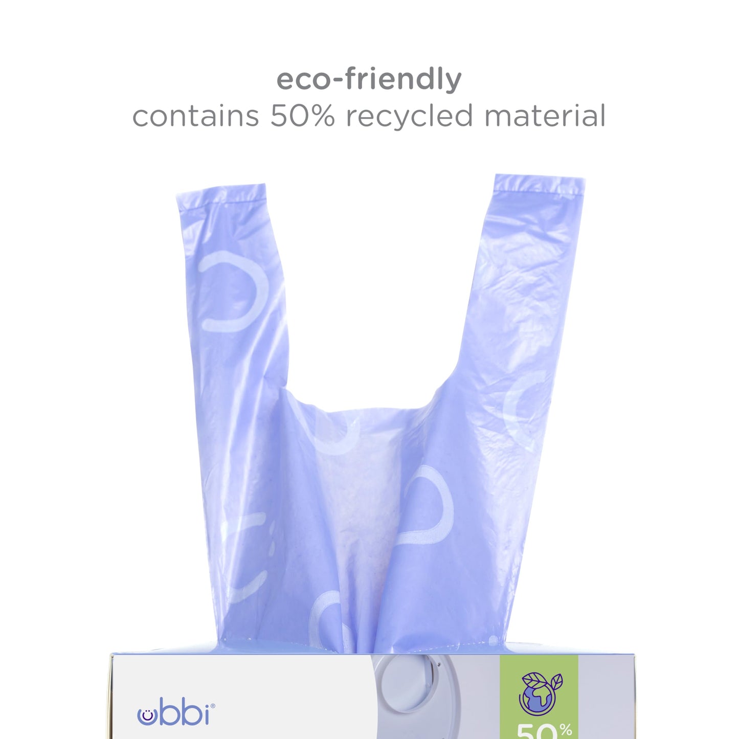 Ubbi Disposable Nappy Sacks, Lavender Scented, Easy-To-Tie Tabs, Baby Diaper Disposal or Pet Waste Bags, Value Pack, 400 Count