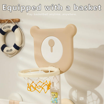 Indoor Baby Playpen with Adjustable Game Panel, Drawing Board, Basketball Hoop, and Safety Door Shape, Portable and Stable Indoor Children's Playground（70.9”*47.2“）