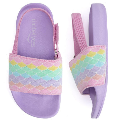WateLves Toddler Boys Girls Slides Sandals for Swim Beach Kids Water Shoes Casual Slippers
