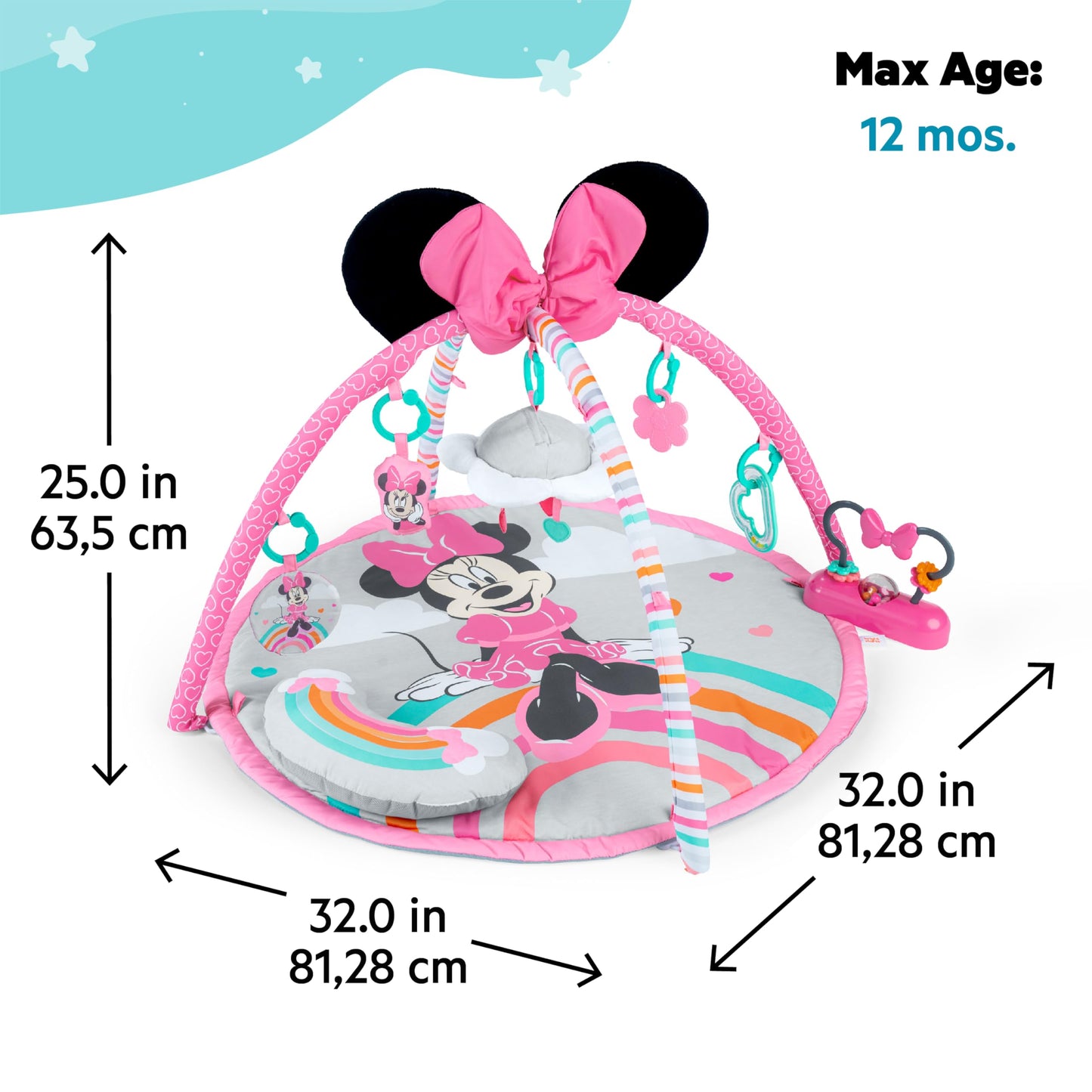 Bright Starts Disney Baby Finding Nemo Mr. Ray Ocean Lights & Music Gym, Ages Newborn +