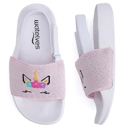 WateLves Toddler Boys Girls Slides Sandals for Swim Beach Kids Water Shoes Casual Slippers