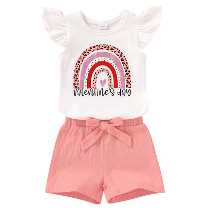 YOUNGER TREE Toddler Baby Girls Clothes Sunflower T-shirt + Bowknot Shorts with Cute Summer Girl Clothes Set