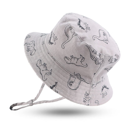 JANGANNSA Dinosaur Baby Boys Sun Hat Cotton Toddler Girls Bucket Hats Summer Sun Protect Cap for Kids