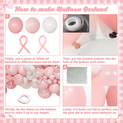 Dusty Pink Balloon Arch Kit 126 Pcs Pink and Sand White Balloon Arch Garland Kit Include Dusty Pink Sand White Balloons for Wedding Birthday Baby Shower Gender Reveal Decorations