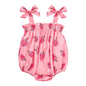 Baby Girl Summer Clothes Newborn Girl Outfits Cute Strap Baby Girl Romper Jumpsuit Infant Floral One Piece Bodysuit