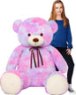 Tezituor 59" Gaint Teddy Bear Stuffed Animal,5ft Life Size Big Teddy Bears,Light Brown Cute Soft Plush Toy,Gifts for Kids Girls Boys Girlfriend Valentine,Christmas,Birthday,Baby Shower,Wedding Party