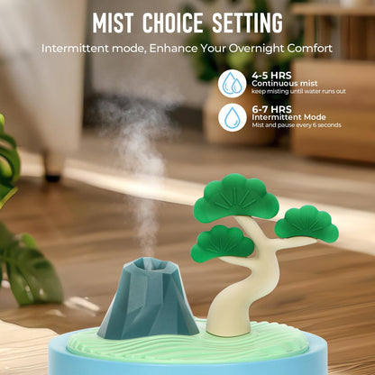 Cute Flower Mini Humidifier, 260ml Gardenia Desktop Humidifiers for Bedroom, Portable Small Cool Mist Humidification for Home, Baby Nursery, Office & Indoor Plants, USB Powered (Pink)
