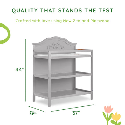 6044AU-PLTM Changing Table, Platinum