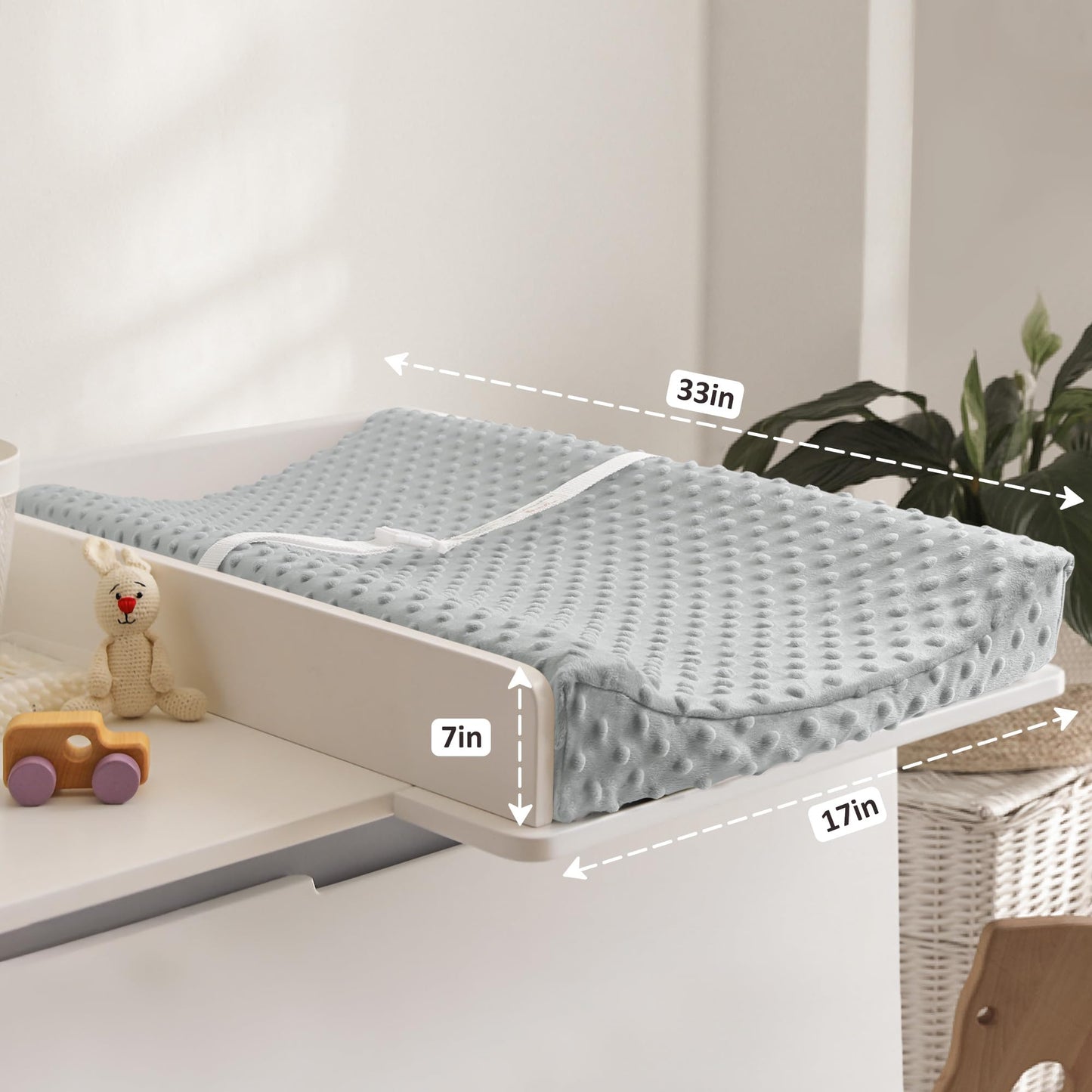 Susurration 2Pack Changing Pad Covers Super Soft Minky Dots Plush Changing Table Covers 33x17x7in Breathable Changing Pad Sheets for Unisex Baby Girls and Boys (Beige&Brown)