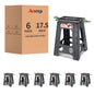 ACSTEP Folding Step Stool 9'' Tall Kids Step Stool Holds Up to 300 lb Plastic Foldable Step Stools for Kids Non-Slip Surface with Carry Handle Collapsible Stool for Home, Outdoor and Indoor(Black)