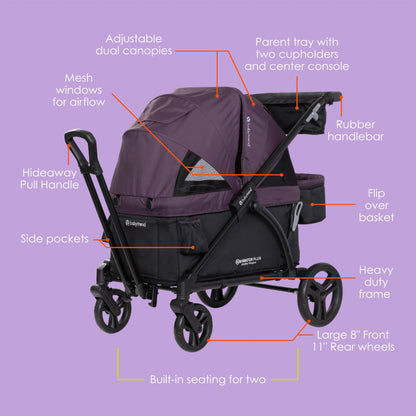 Baby Trend Expedition Stroller Wagon, Liberty Midnight