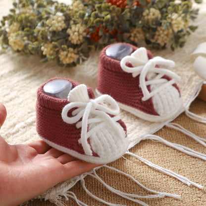 DovFanny Baby Booties Newborn Baby First Shoes Cozy Warm Knit Soft Booties for Toddler Infant Boy Girl