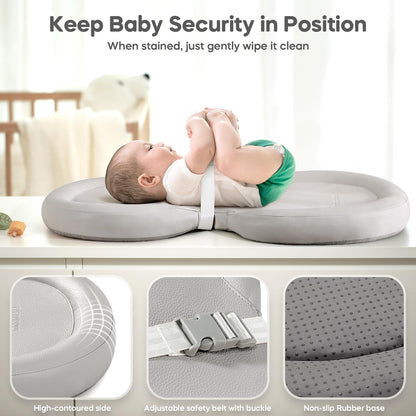 Mamatepe Baby Changing Pad, Soft, Foldable Leather Diaper Changing Pad, Waterproof & Non-Slip Wipeable, 30"X19",Pink