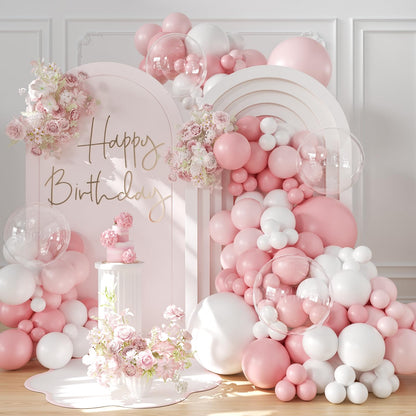 Dusty Blue Balloon Arch Kit 132Pcs Dusty Blue and White Balloon Arch Garland Kit Include Dusty Blue White Pastel Blue Clear Balloons for Birthday Wedding Baby Shower Bridal Party Decorations