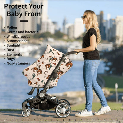 Cute Butterfly Baby Stuff Car Seat Covers Baby Multi-Use Car Seat Canopy Carrier Cover, Breathable Breastfeeding Cover Boys & Girls
