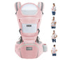 KIYUMI Baby Carrier with Hip Seat, 6- in-1 Baby Carrier Newborn to Toddler, Ergonomic M Position with Head Support and Breathable Mesh,Adjustable Removable Baby Sling Carrier (7-45 lbs) BXLU