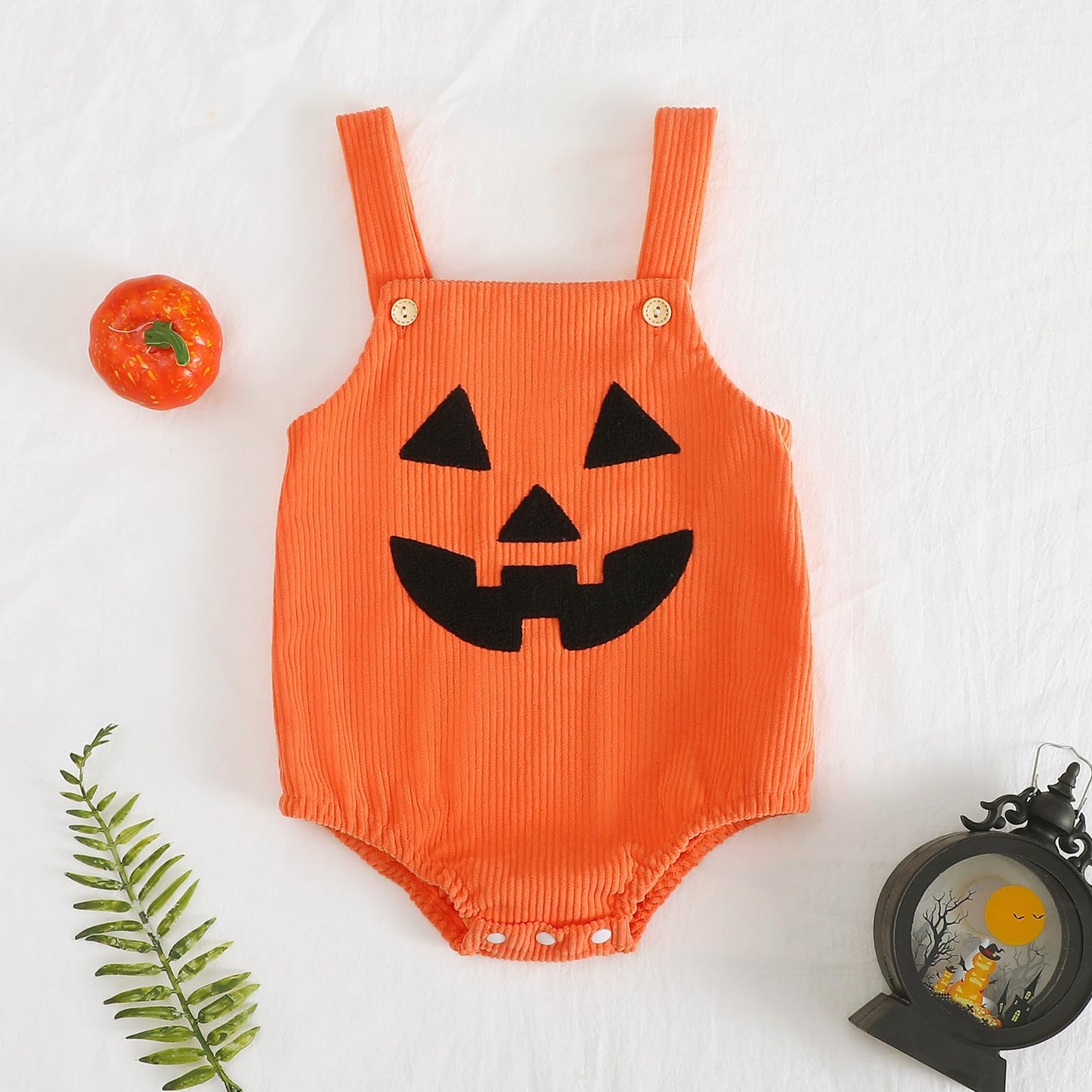 Halloween Baby Clothes Newborn Boy Tractor Pumpkin Onesie Infant Sleeveless Romper Toddler Bodysuit Cute Outfit